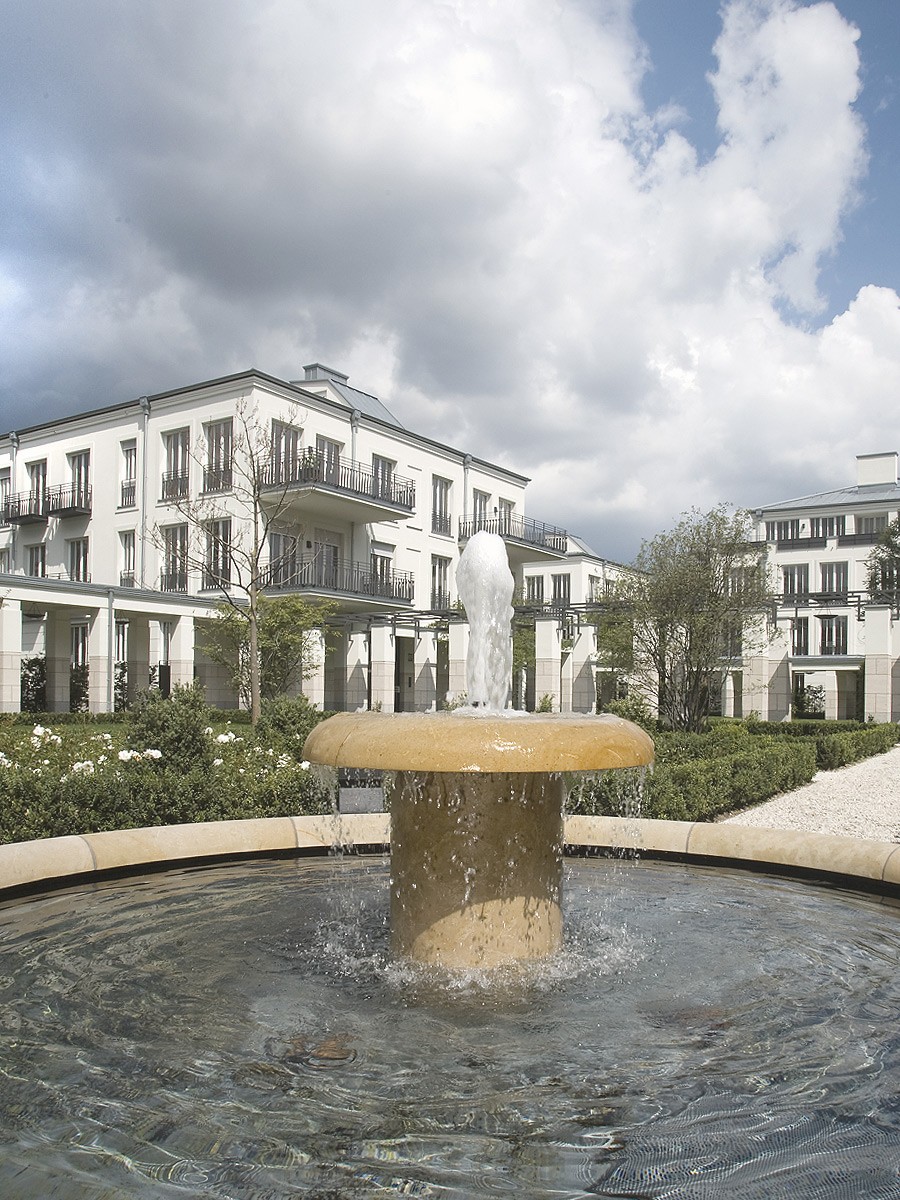 Der Brunnen in der Parkanlage der Klostergärten Münster