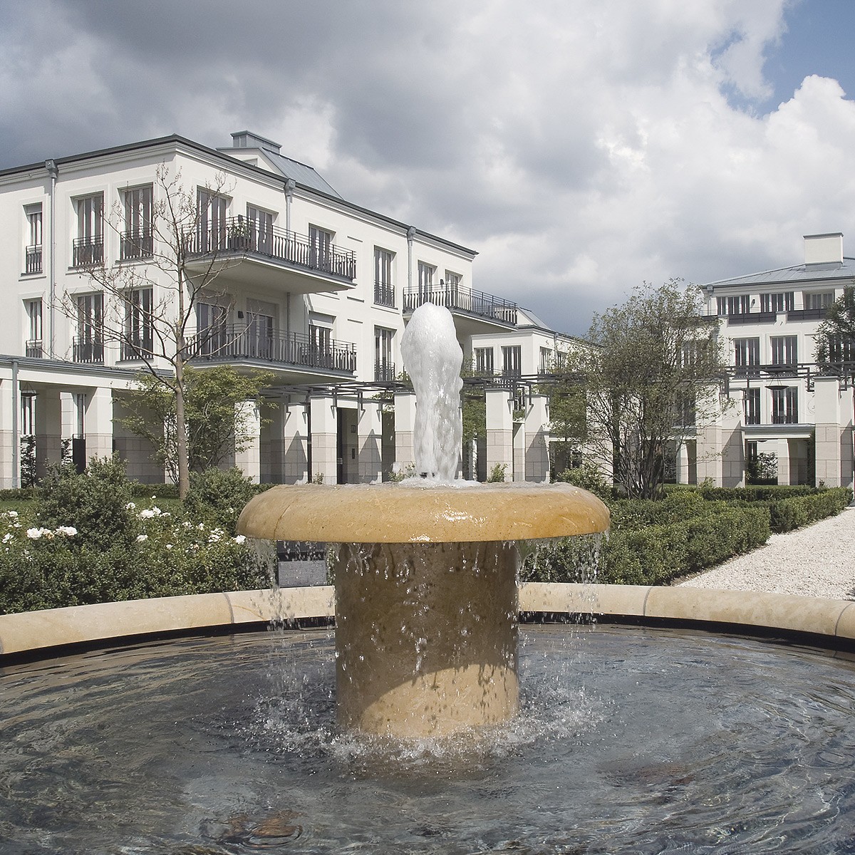 Der Brunnen in der Parkanlage der Klostergärten Münster