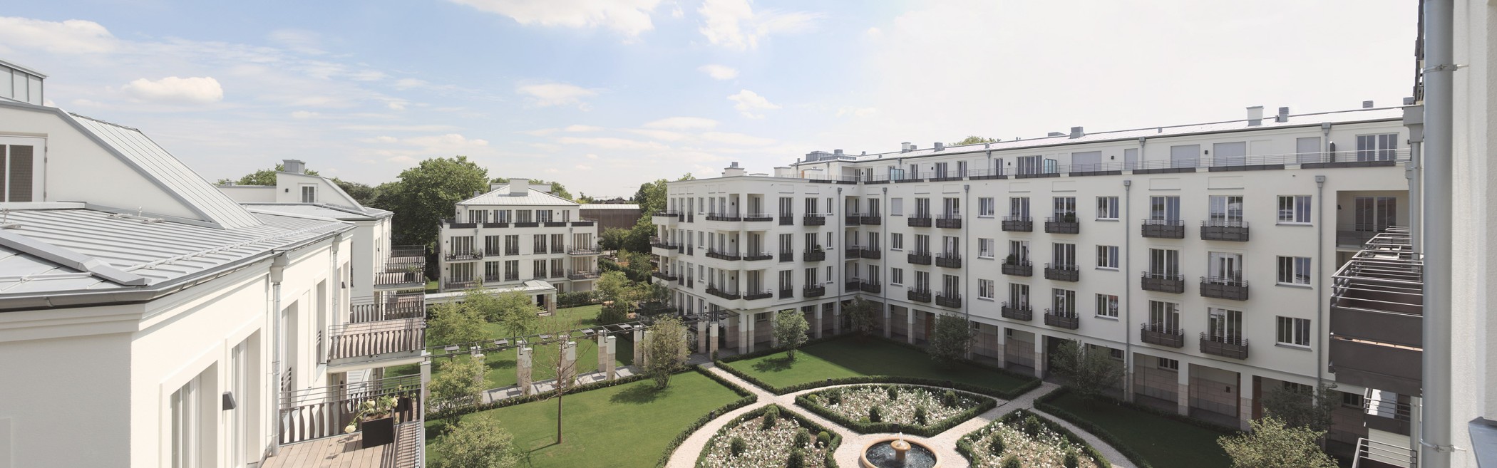 Die Aussicht auf die Parkanlage der Klostergärten Münster